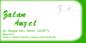 zalan amzel business card
